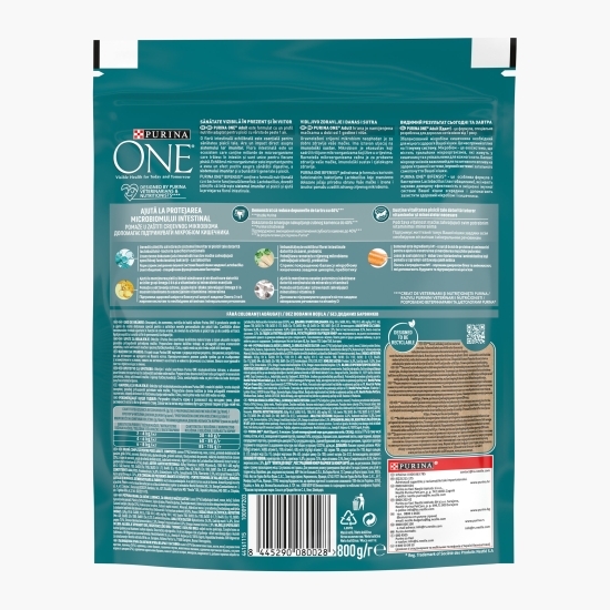 Hrană uscată pentru pisici adulte, 800g, One cu somon și cereale integrale