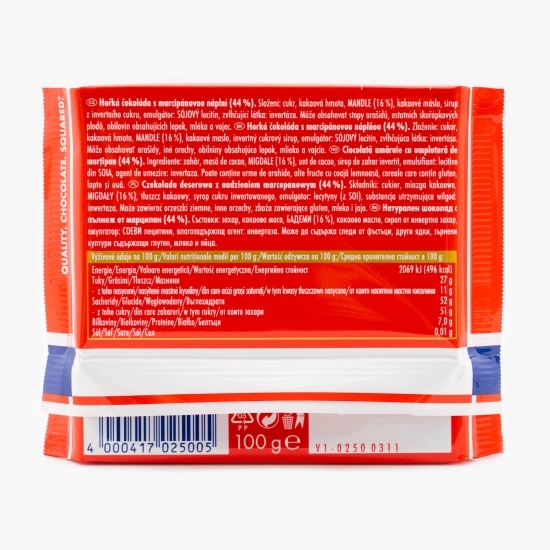Ciocolată amăruie cu cremă de marțipan 100g