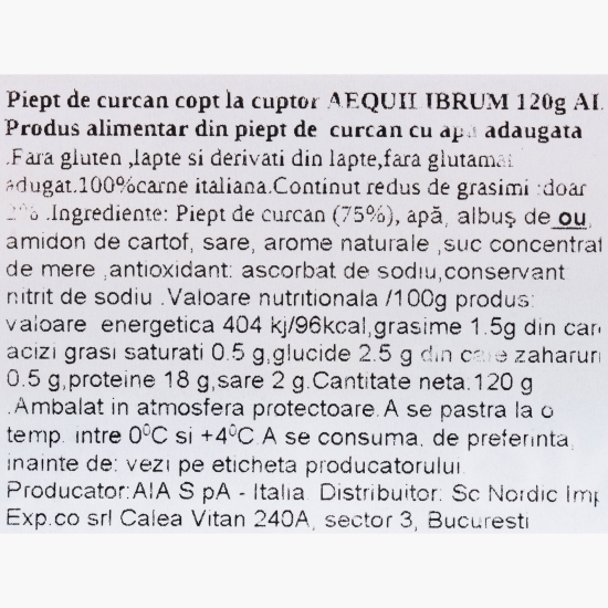 Piept de curcan feliat Aequilibrium 120g