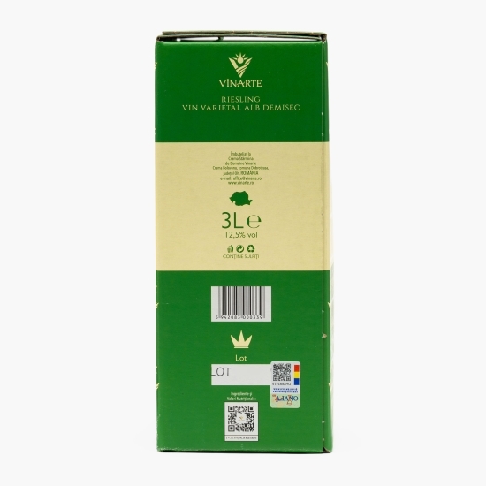 Vin alb demisec Riesling, 12.5%, 3l
