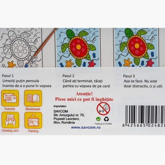 Carte magică de colorat cu apă