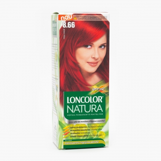 Vopsea permanentă pentru păr Natura 8.66 roșu coral 100ml