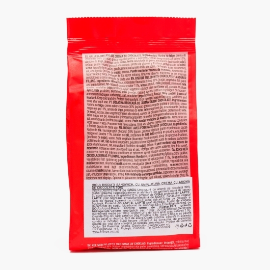 Biscuiți sandwich cu umplutură de ciocolată Mini Twins, 100g