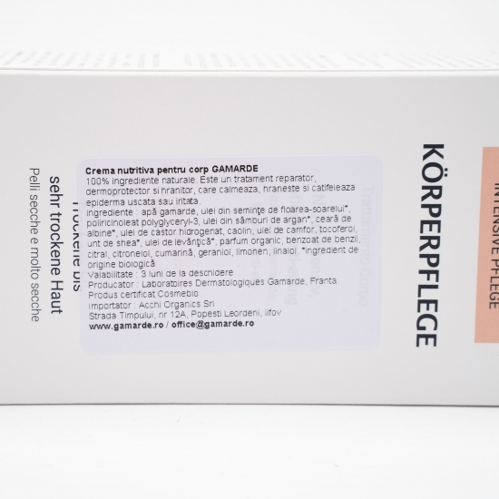 Cremă nutritivă pentru corp, bio 200ml