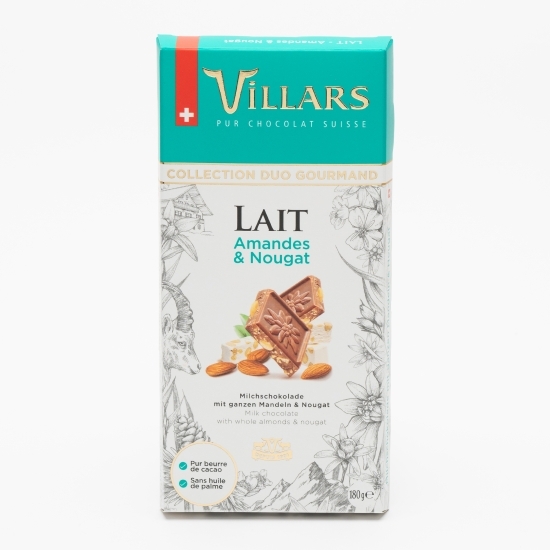 Ciocolată neagră cu migdale și nougat 180g 