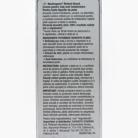 Cremă pentru față anti-îmbătrânire Retinol Boost 50ml
