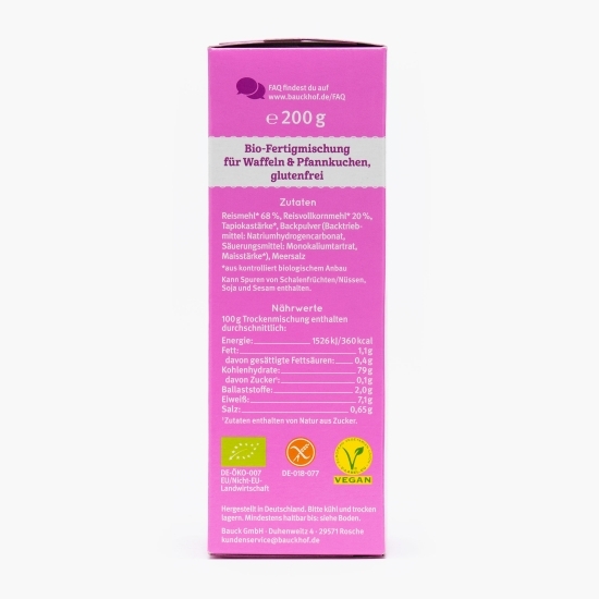 Mix clătite și gaufre fără gluten, eco, 200g