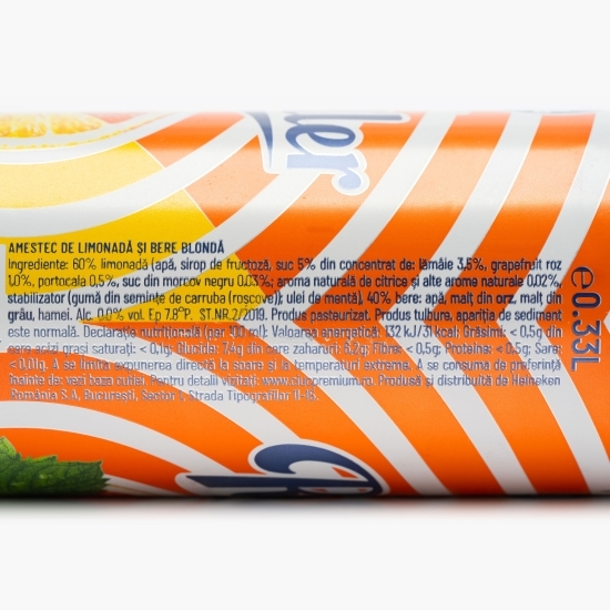 Bere aromatizată cu gust de citrice și mentă doză 330ml
