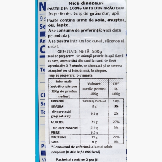 Paste pentru copii Micii dinozauri 500g