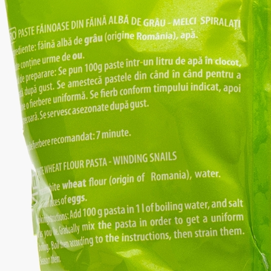 Paste făinoase - melci spiralați 400g
