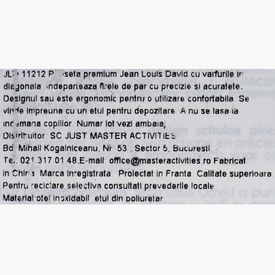 Pensetă profesională cu vârf oblic