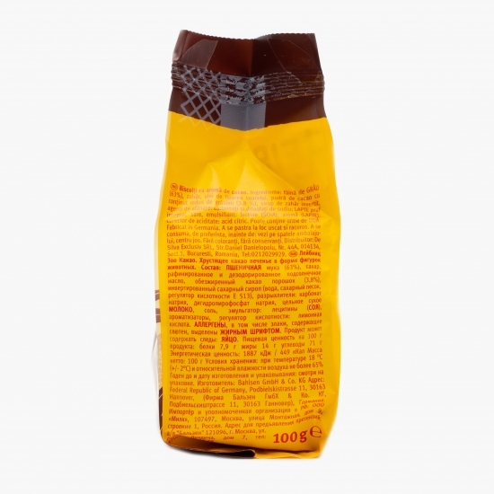 Biscuiți cu aromă de cacao Zoo 100g