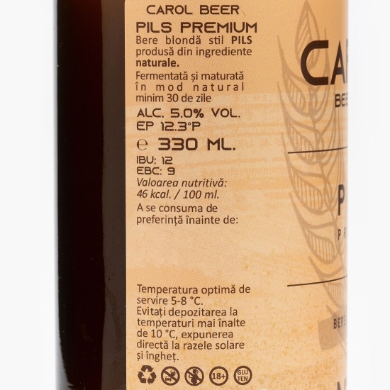 Bere artizanală Pils Premium sticlă 0.33l