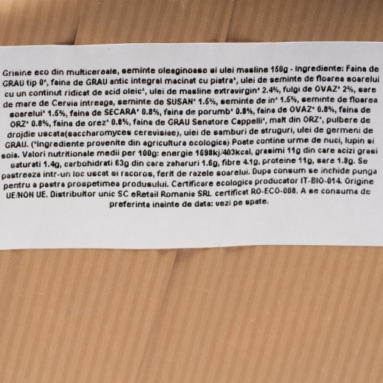 Grisine eco multicereale 150g