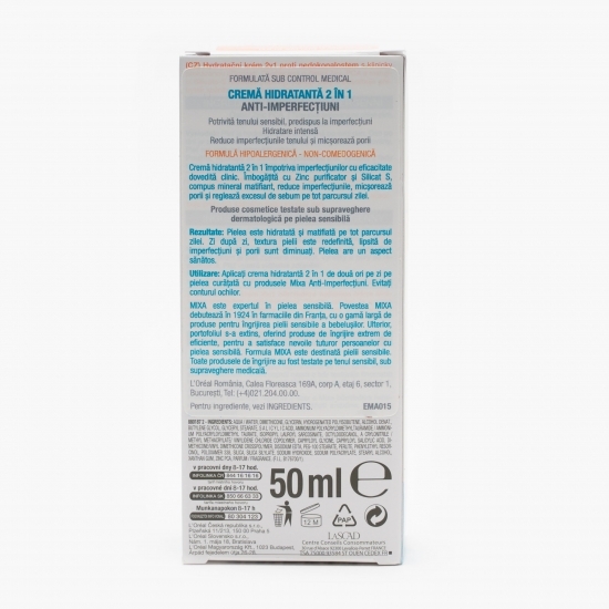 Cremă hidratantă anti-imperfecțiuni 2 în 1, 50ml