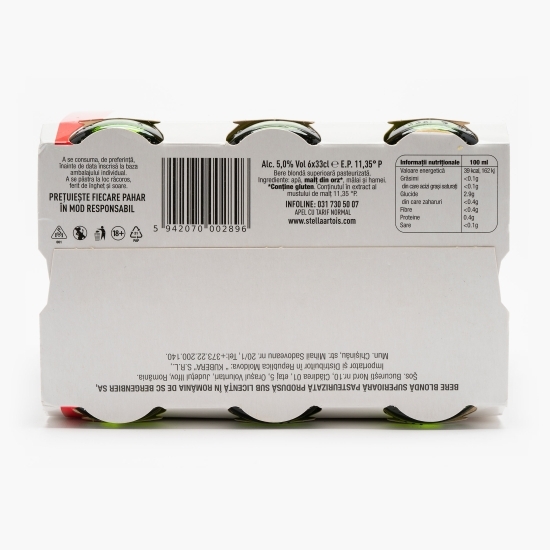 Bere blondă sticlă 6x0.33l (5+1)