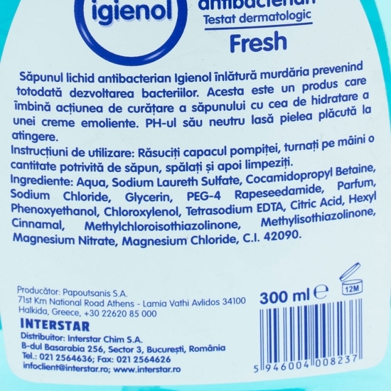 Săpun lichid antibacterian fresh 300ml 