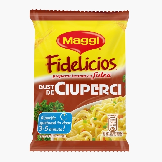 Preparat instant cu fidea, cu gust de ciuperci Fidelicios 59.2g