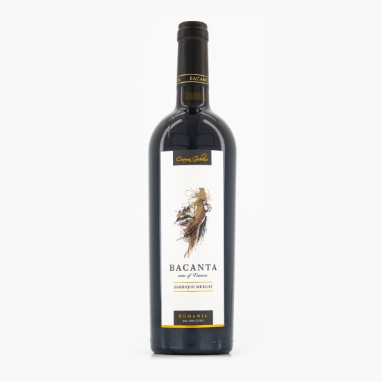 Vin roșu sec Bacanta, Barrique Merlot, 14.5%, 0.75l