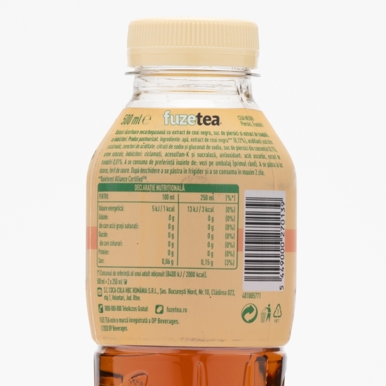 Ceai negru piersici și trandafiri zero zahăr 500ml