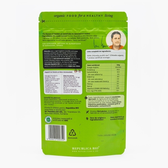 Chlorella, pulbere ecologică pură, 125g