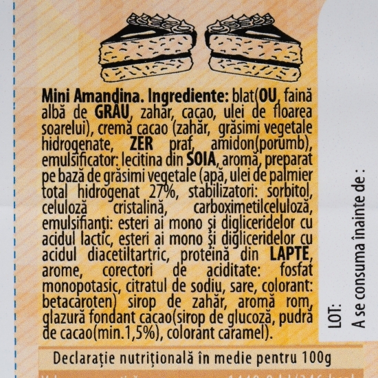 Mini amandine, 4 buc, 200g