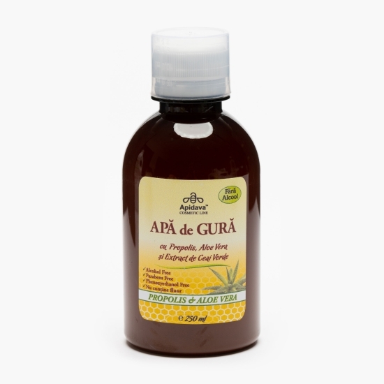 Apă de gură cu propolis, aloe vera și extract de ceai verde 0.25l