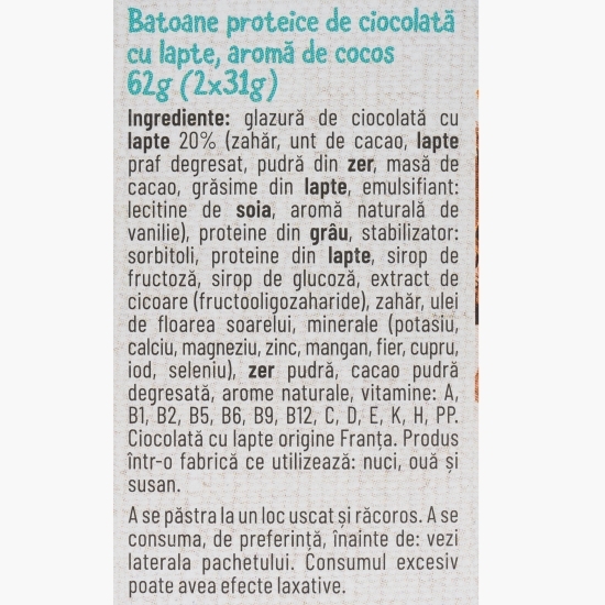 Batoane de ciocolată cu cocos 62g
