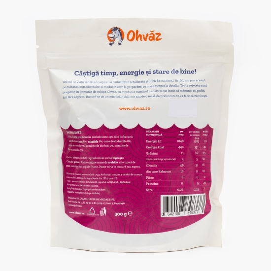 Granola cu caju, banane și caise 300g