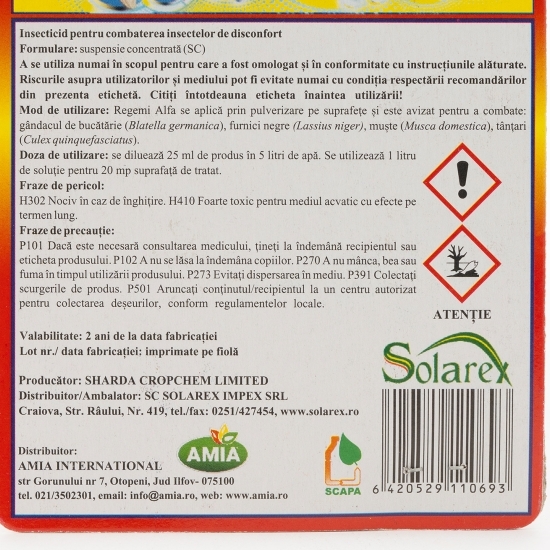 Insecticid pentru combaterea insectelor de disconfort 10ml