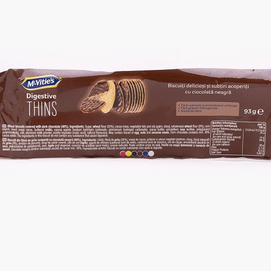 Biscuiți digestivi cu ciocolată neagră 93g