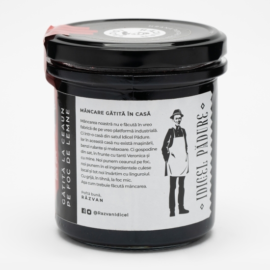 Dulceață de cireșe negre, gătită la ceaun pe foc de lemne 380g