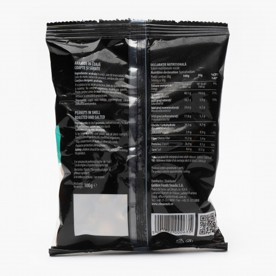 Arahide în coajă coapte și sărate 100g