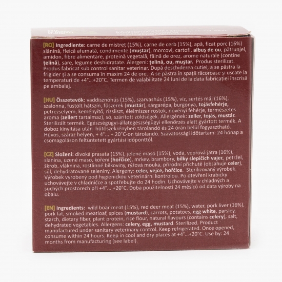 Pate campagne cu carne de mistreț și cerb 100g