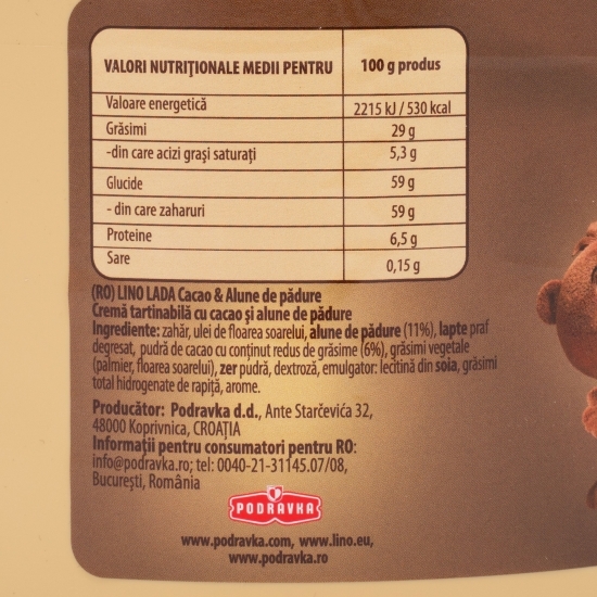 Cremă tartinabilă de alune de pădure cu cacao 2.5kg