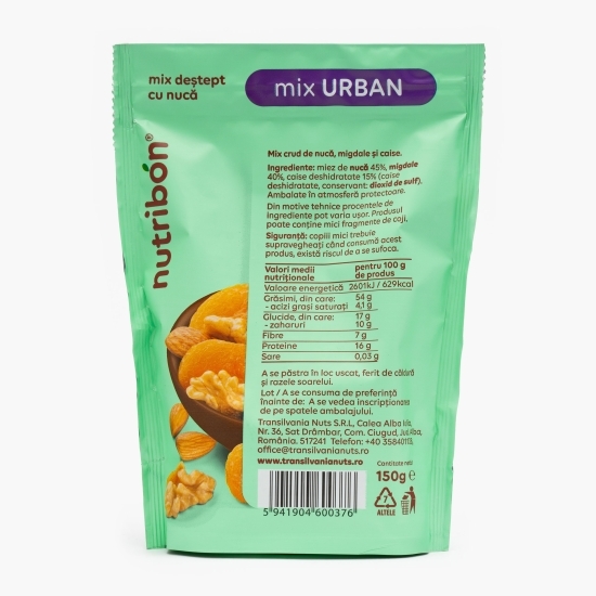 Mix Urban (miez de nucă, migdale, caise deshidratate) 150g