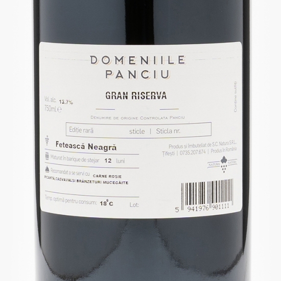 Vin roșu sec Fetească Neagră, 13.7%, 750ml
