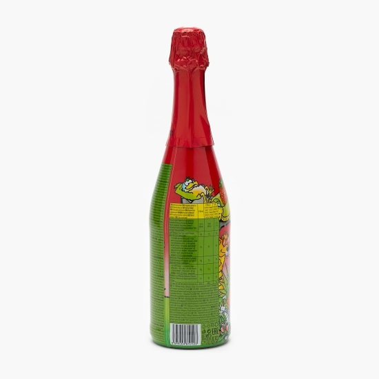 Băutură răcoritoare carbogazoasă cu suc de căpșuni, fără alcool 750ml
