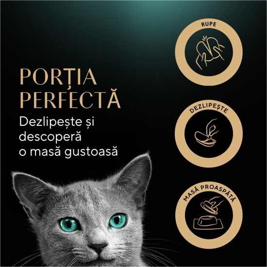 Hrană umedă pentru pisici adulte, Perfect Portions cu pui, 3x75g