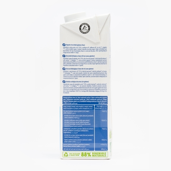 Băutură ecologică din orez fără gluten și zahăr adăugat 1l