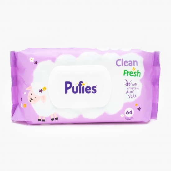 Șervețele umede pentru bebeluși Clean & Fresh 12x64 buc
