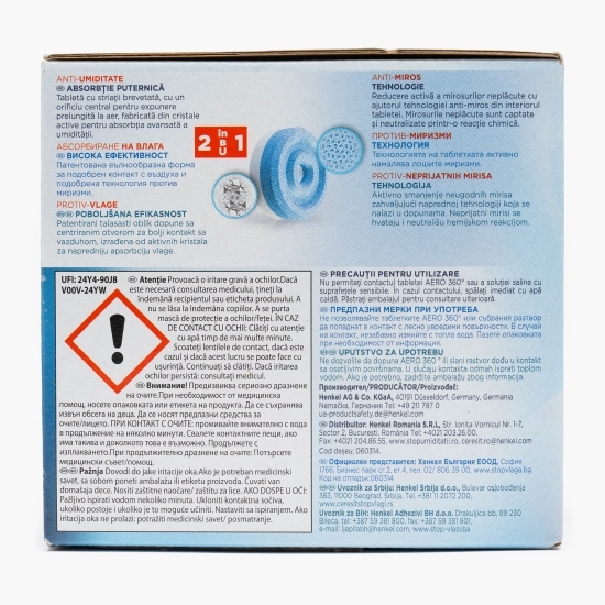 Tablete rezervă aparat absorbant de umiditate Aero 360° Neutral, 2 buc x 450g