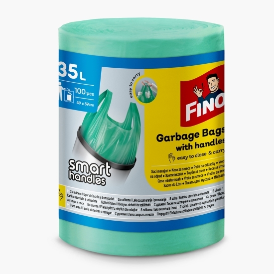 Saci menajeri cu mânere 35l, 100 buc