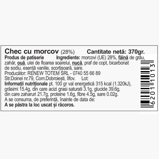 Chec cu morcovi 370g