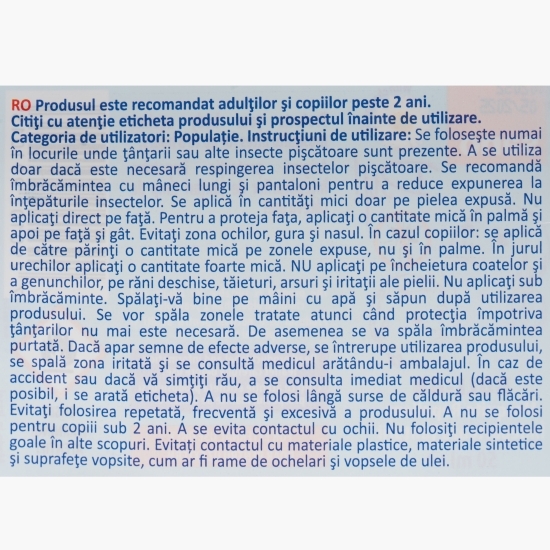 Soluție împotriva țânțarilor, Roll on mușețel, 50ml