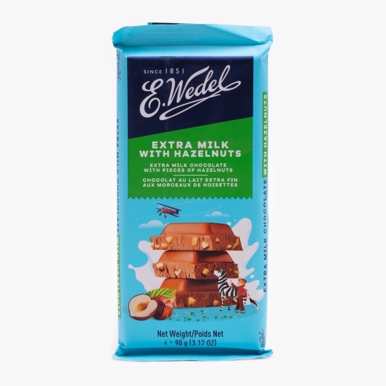 Ciocolată cu lapte și alune 90g