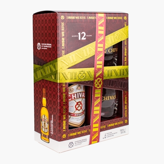 Whisky Blended 12YO 40% alc. 700ml + 2 pahare