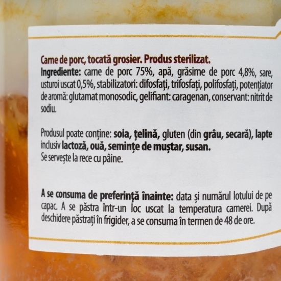 Carne de porc cu puțin usturoi 280g
