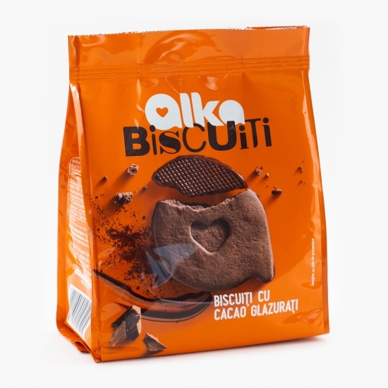 Biscuiți cu cacao glazurați 180g