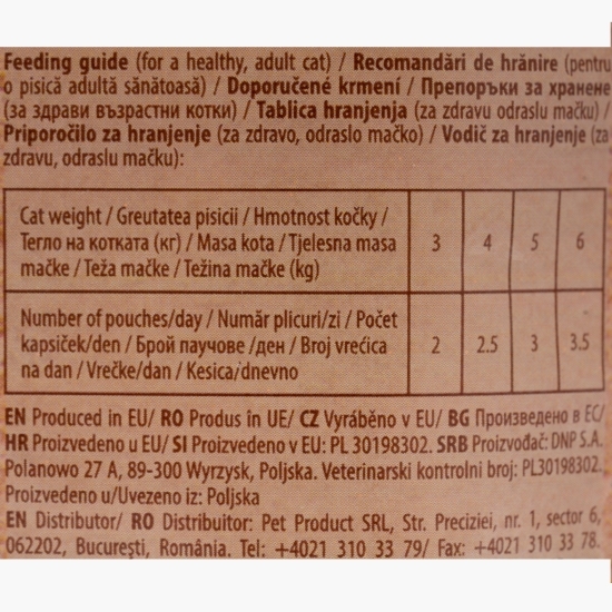 Hrană umedă pentru pisici sterilizate, cu rață, 100g
